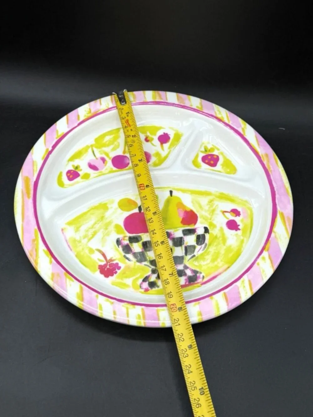 MacKenzie-Childs Fruit Bowl Pear Toddler Dinnerware Replacement Plate & Bowl